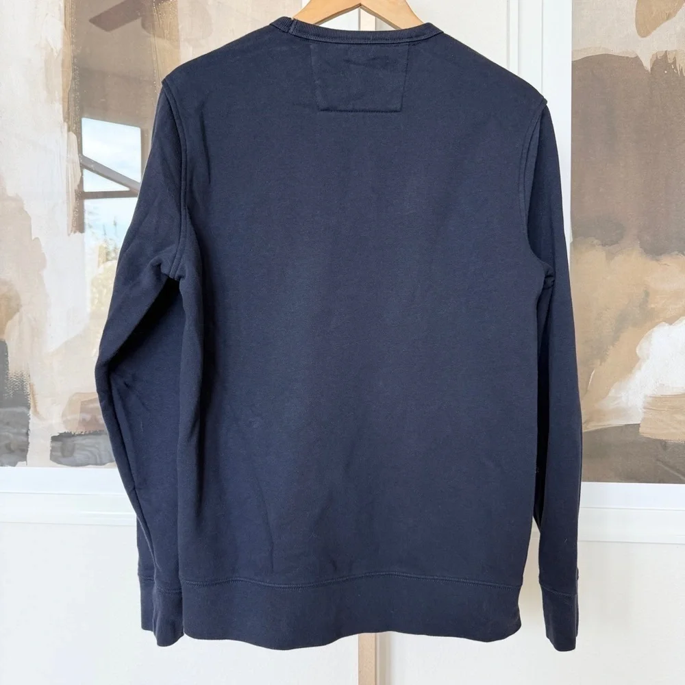 Banana Republic Men's Blue Crewneck Sweatshirt M Graphic Print Logo Casual